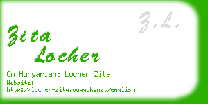 zita locher business card